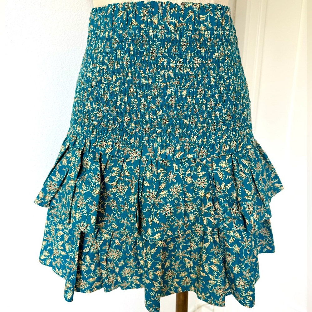 Madewell Tiered Smocked Waist Skirt in Eloise Ditsy Floral- Size 6, NWT